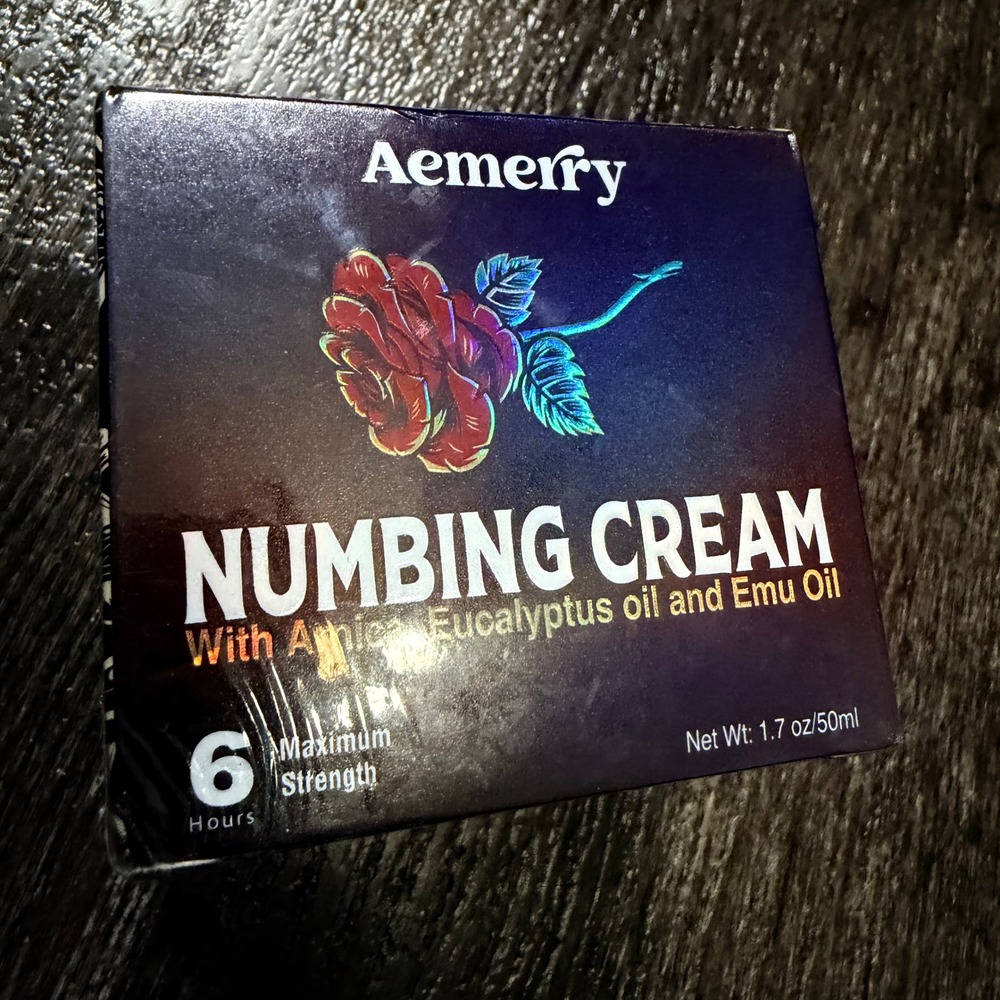 Aemerry Numbing Cream Unisex 1.7oz Max Strength 6 Hour Tattoo Piercing Relief